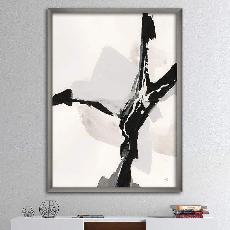 Designart Abstract Neutral III Framed Wall Art
