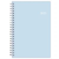 2023 Weekly Monthly Planner, 5x8, Blue Sky, Solid Morning Blue