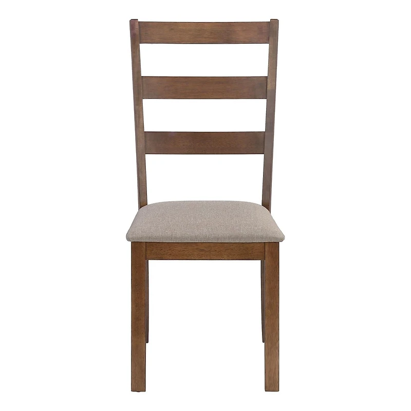 Monarch Specialties  Chaise, Lot De 2, Côté, Rembourré, Cuisine, Salle À Manger, En Tissu, Pattes En Bois, Brun, Beige, Transitionnel