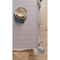 Better Homes & Gardens Grey Fringe Cotton Tablecloth 70" Round - 100% Cotton
