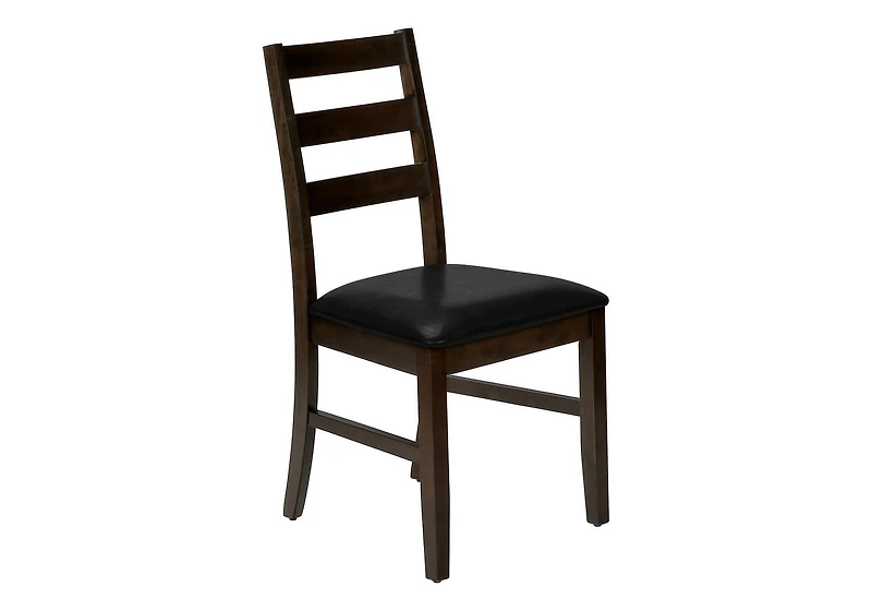 Monarch Specialties  Chaise De Salle À Manger, Ensemble De 2, 37 Pouces De Hauteur, Cuisine, Salle À Manger, Coté, Rembourré, Aspect Cuir Brun, Bois Massif Brun, Transitionnel