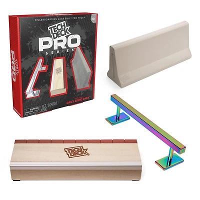 Tech Deck, Pro Series Daily Grind Pack avec 3 obstacles, conçu pour les pros ; jouets pour enfants à partir de 6 ans (mini-fingerboard vendu séparément)