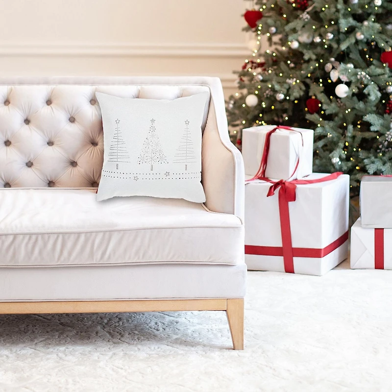 Coussin En Polyester Sapin De Noël 18"X18" - Lot De 2