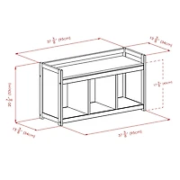 Banc de rangement Addison de Winsome Trading Inc. 4 pièces avec 3 paniers en tissu pliables