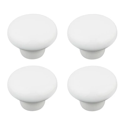 Era Céramique Paquet de 4 Bouton Blanc 1.18 x 1.18 x 1.14 po.