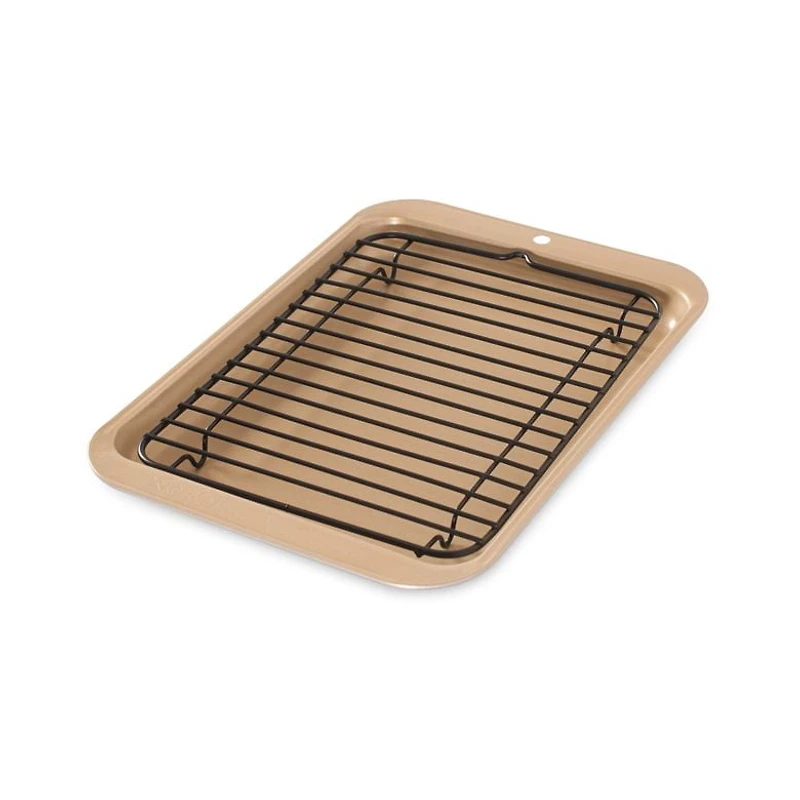 Nordic Ware Grille-Pain Four 2 Pièces, Compact, Or Métallisé