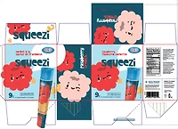 Abe's Squeezi Sorbetto Raspberry Flavored 9pk Kids 85g, Squeezi Sorbetto Raspberry Flavored 9pk Kids