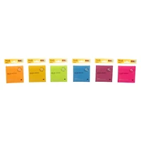 Feuillets Super Collants Post-it®, Ligné, Assorties