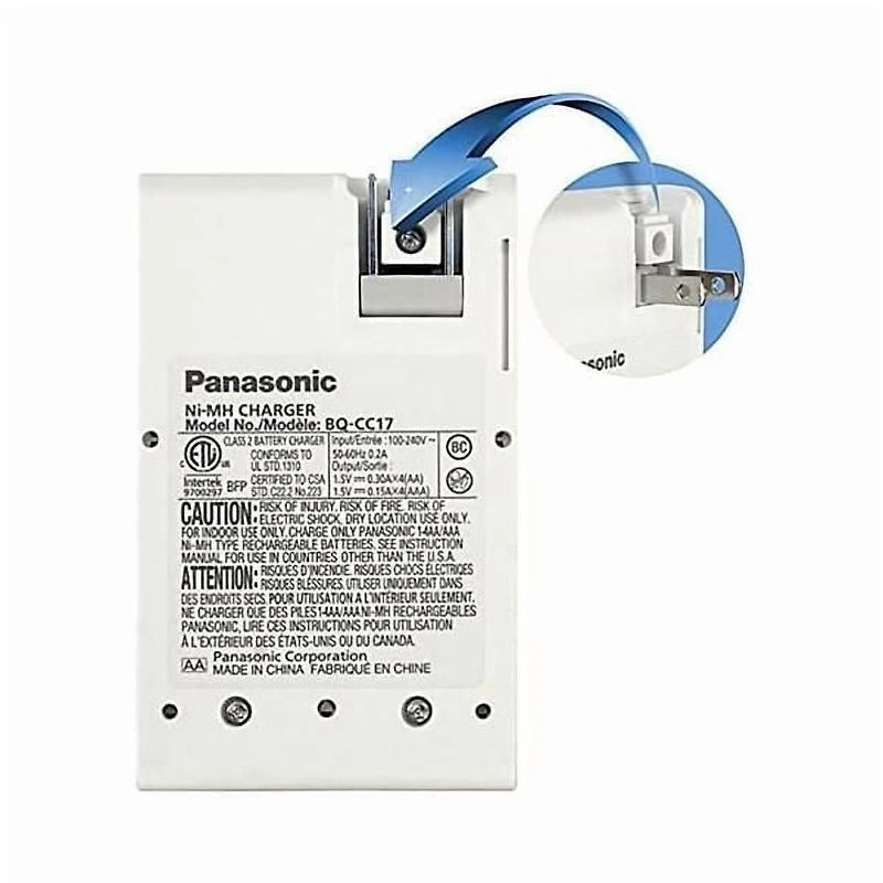 Panasonic Eneloop Lot de 4 chargeurs de batterie avec piles rechargeables AAA eneloop AAA 2100 cycles (Paquet de 4)