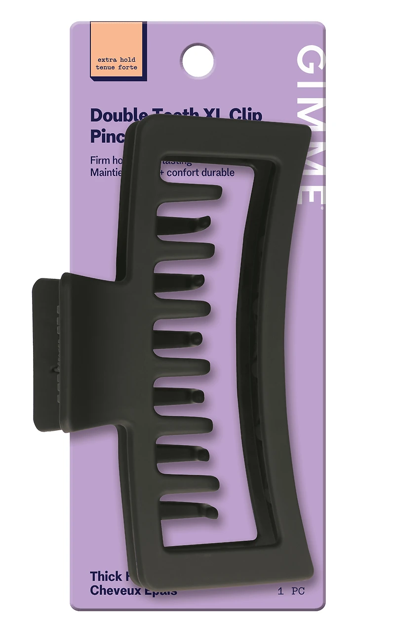 Gimme Extra Large Rectangle Claw Clip For Thick Hair, Black
