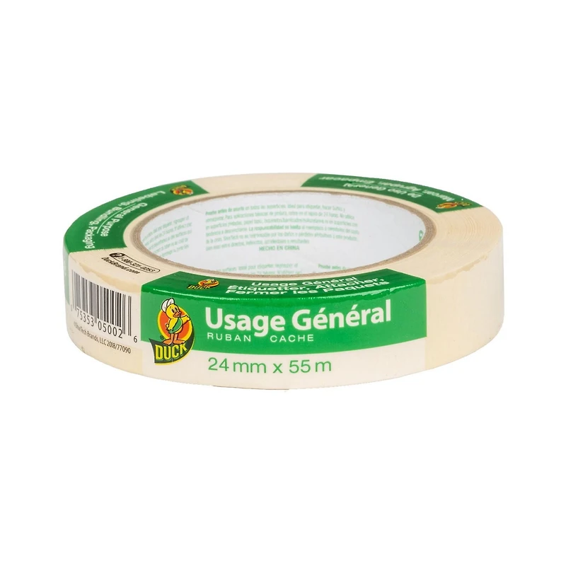 Ruban-cache d’usage général de marque DuckMD – Beige, 24 mm x 55 m Ruban de masquage