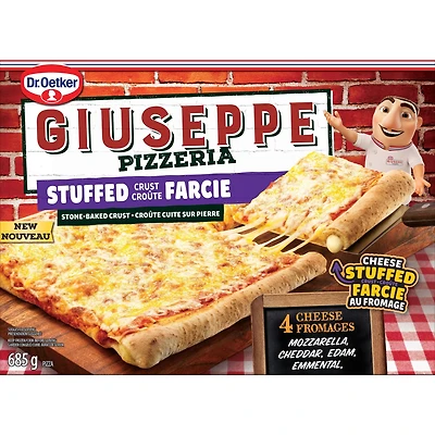 Dr. Oetker Giuseppe Stuffed Crust 4 Cheese Pizza, Gius Std Crt 4 Chs