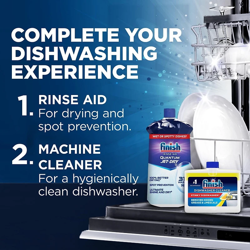 Finish Jet-Dry, Produit de rinçage pour lave-vaisselle, Quantum, 946 ml, Agent de rinçage pour lave-vaisselle et agent de séchage 946 ml