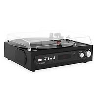 Tourne-disque Bluetooth Tout-en-1 Victrola avec haut-parleurs intégrés et table tournante à 3 vitesses