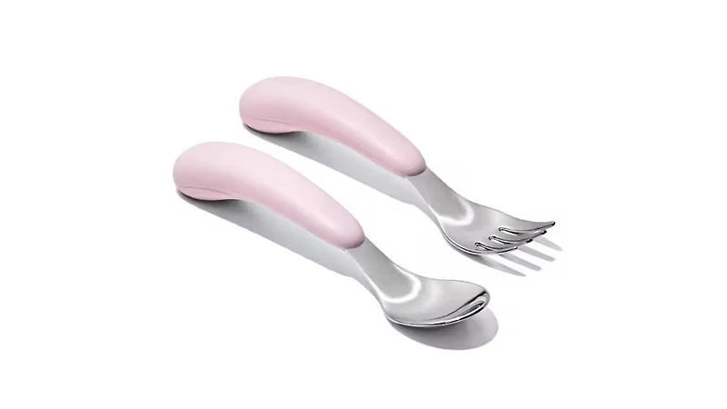 Oxo Tot - Fork & Spoon Set - - Blossom - 12 Months +