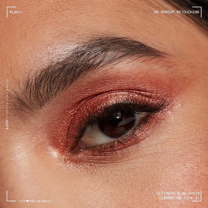 NYX PROFESSIONAL MAKEUP, Ultimate Glow Shots, Liquid Eyeshadow, 12hr wear - TWISTED TANGERINE