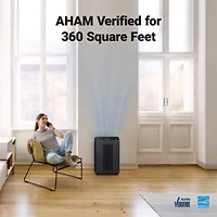 Purificateur d'air WINIX 5500-2 pour grande pièce jusqu'à 1740 pi² en 1 heure avec moniteur de qualité de l'air, véritable HEPA, filtre à charbon haute désodorisation et mode automatique, capture les