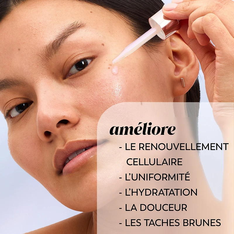 Super sérum réparateur de nuit 5 en 1 de Olay Sérum léger renouvelant pour le visage  Soin de la peau correcteur de rides avec acide salicylique, niacinamide, acide lactique, glycérine, peptide 50ML