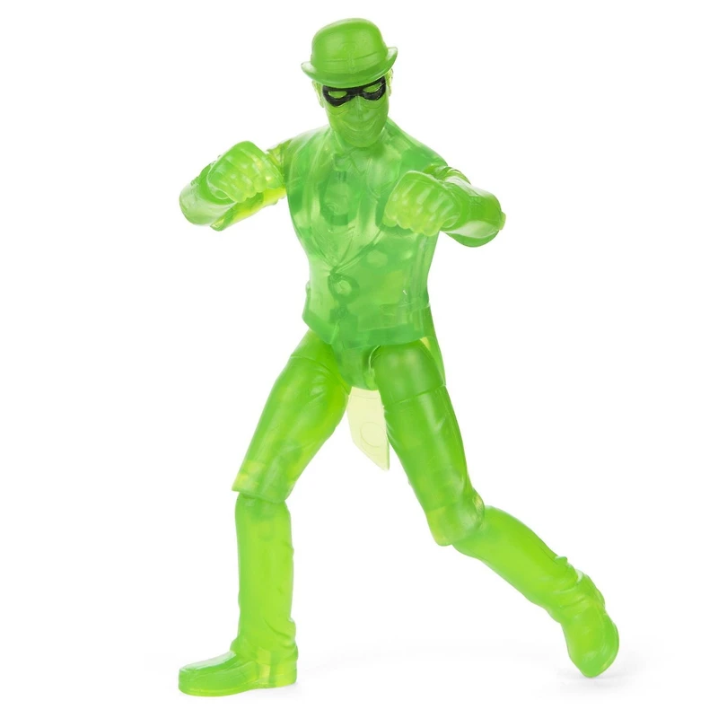 Batman, Figurine articulée de 10 cm The Riddler avec 3 accessoires mystère, pour les enfants à partir de 3 ans