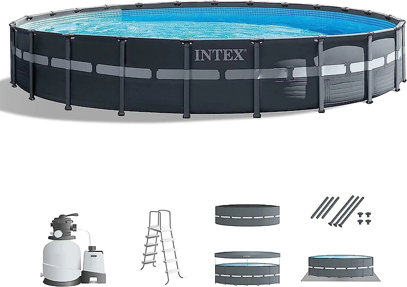 Piscine Hors Terre Intex 24 pi X 4,4 pi Ultra XTR avec pompe à filtre à sable
