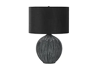 Monarch Specialties Lighting, 23"h, Table Lamp, Black Ceramic, Black Shade, Contemporary