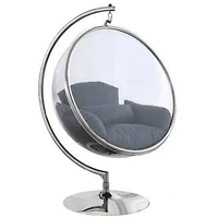 Acrylic Standing Chair With Cushion included, Gold Frame, Swivel Acrylic Chair for Living Room