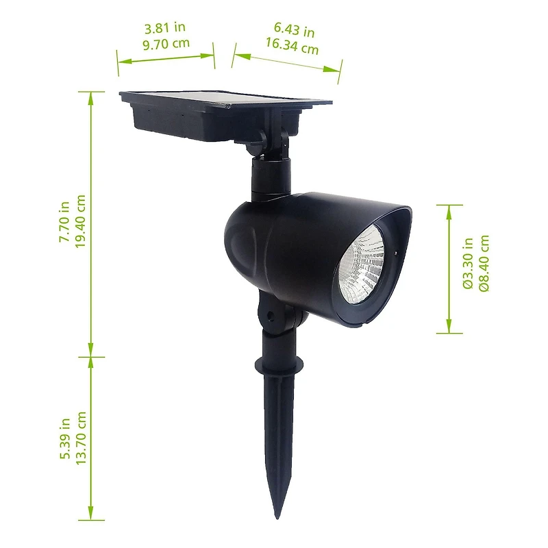 Mainstays 60 Lumen Solar Spotlight, Solar  60L Spotlight