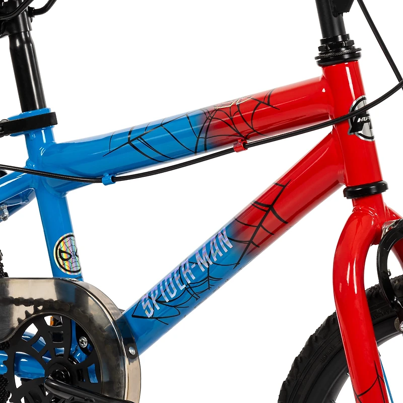 Vélo Spiderman de Huffy Marvel, 18 pouces pour garçons, rouge et bleu