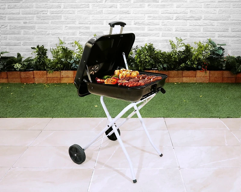 Gril à charbon de bois pliable de 17,5 po Expert Grill, noir, CBC2405W-C