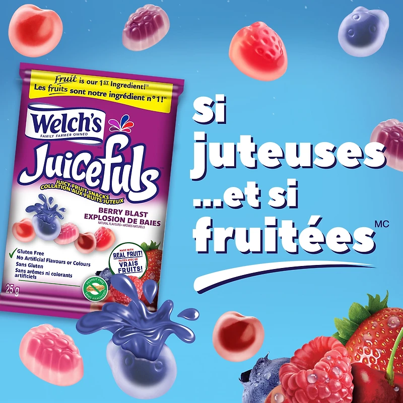 Welch's Fruit Snacks, Berry Blast, 6 Count Snack Box, Gluten Free Snacks, WELCHS 6CT WLCHJFULSBB
