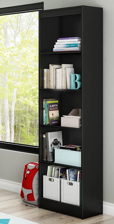 South Shore, Smart Basics collection, 5-Shelf Narrow Bookcase