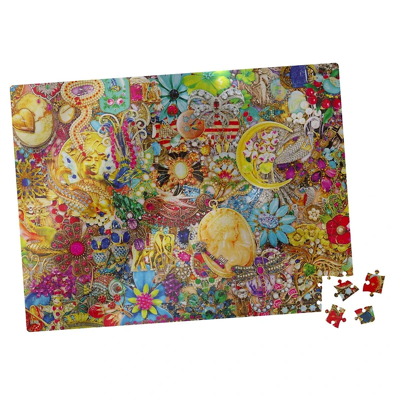 500-Piece Jigsaw Puzzle with Foil Accents, Jewelry Jumble