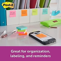 Post-it® Notes 653-4-N, Cape Town Collection, 4 Pads/Pack, 50 Sheets/Pad, 1-3/8 in x 1-7/8 in