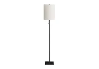 Monarch Specialties  Luminaire, 62"h, Lampadaire, Métal Noir, Abat-jour Ivoire / Crème, Contemporain