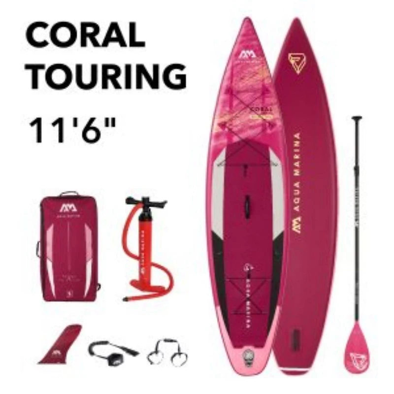 Aqua Marina - CORAL 11' 6" Touring Inflatable Stand Up Paddle Board (iSup)