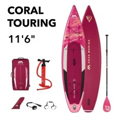 Aqua Marina - CORAL 11' 6" Touring Inflatable Stand Up Paddle Board (iSup)