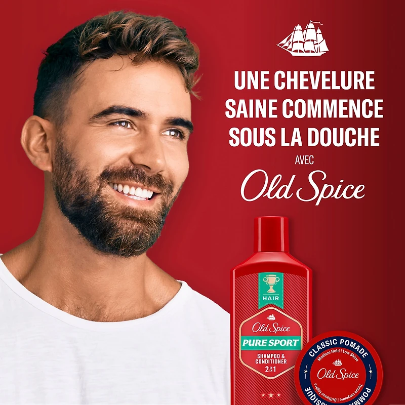 Old Spice Pure Sport 2in1 Shampoo and Conditioner for Men