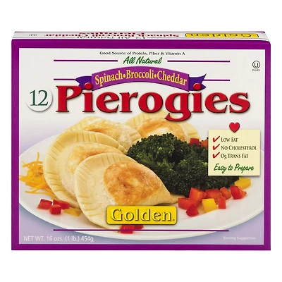 Pierogies Épinards/Brocoli/Cheddar 12pk