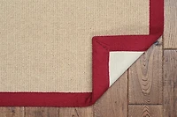 Tapis d'appoint Athena naturel et rouge de 1 pi 10 po x 2 pi 10 po