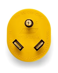 Camco RV Electrical Adapter - 30AM/15AF (55235), 30 Amp Male to 15 Amp Female