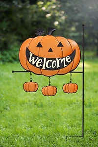 Piquet de jardin de conception de citrouille d'Halloween