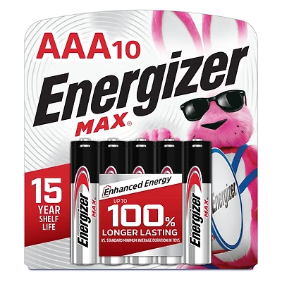 Energizer MAX AAA Batteries (10 Pack), Triple A Alkaline Batteries, Pack of 10 batteries