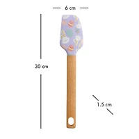 Way to Celebrate Easter Rabbit and Eggs Silicone Spatula with Beechwood Handle, Easter Baking Tool