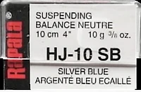 Rapala Husky Jerk 4", Silver Blue, Plastic body with loud rattle