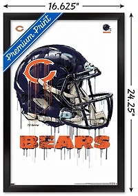 NFL Chicago Bears - Drip Helmet 20 Wall Poster