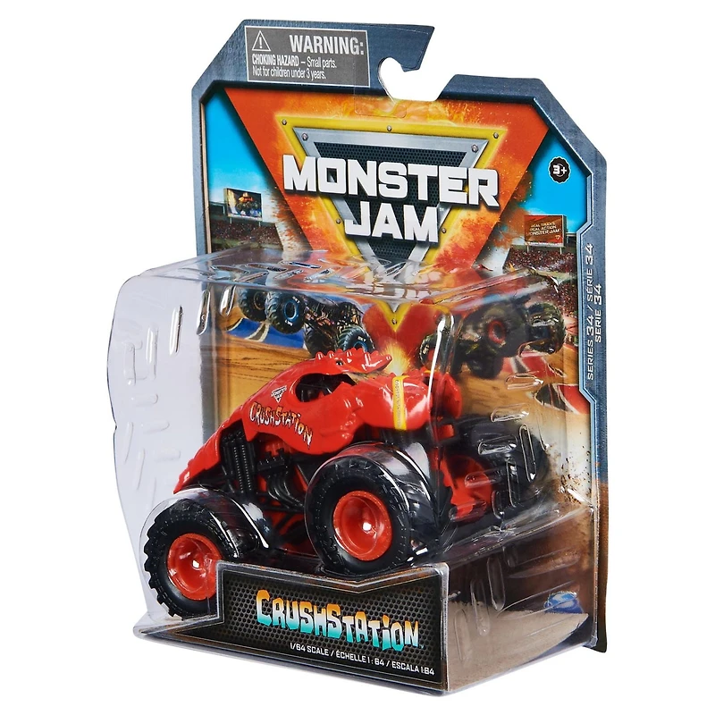 Monster Jam, Official Crushstation Monster Truck, Die-Cast Vehicle, 1:64 Scale, Kids Toys for Boys Ages 3 and up