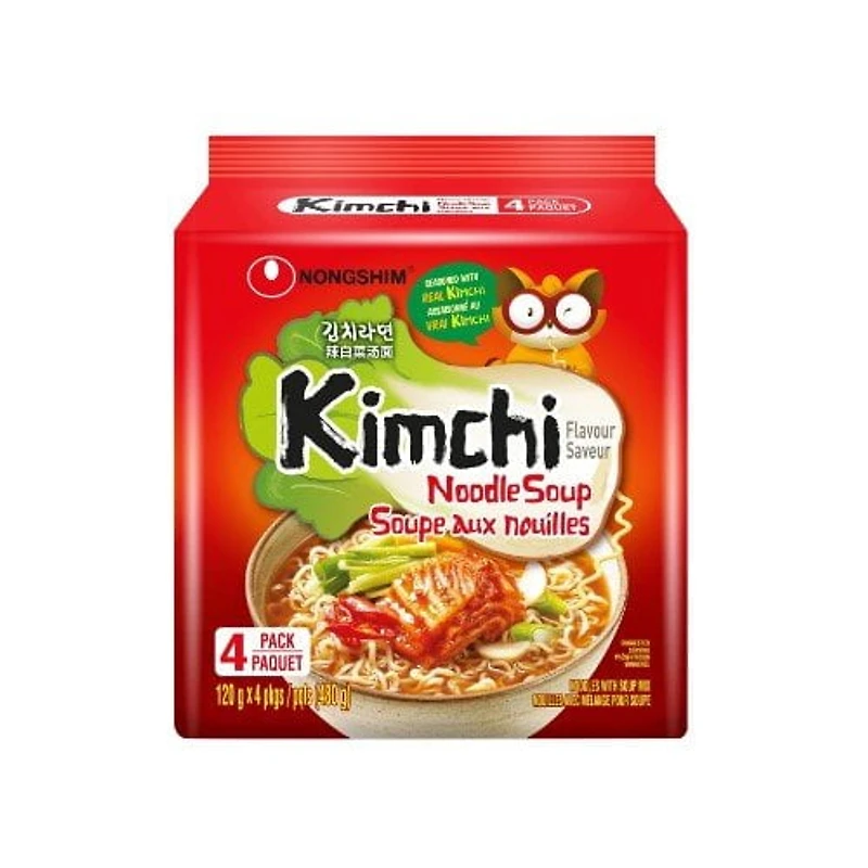 Nongshim Kimchi Ramyun, 120g x 4, Pack Familial, 0.00 - 0.00 EA