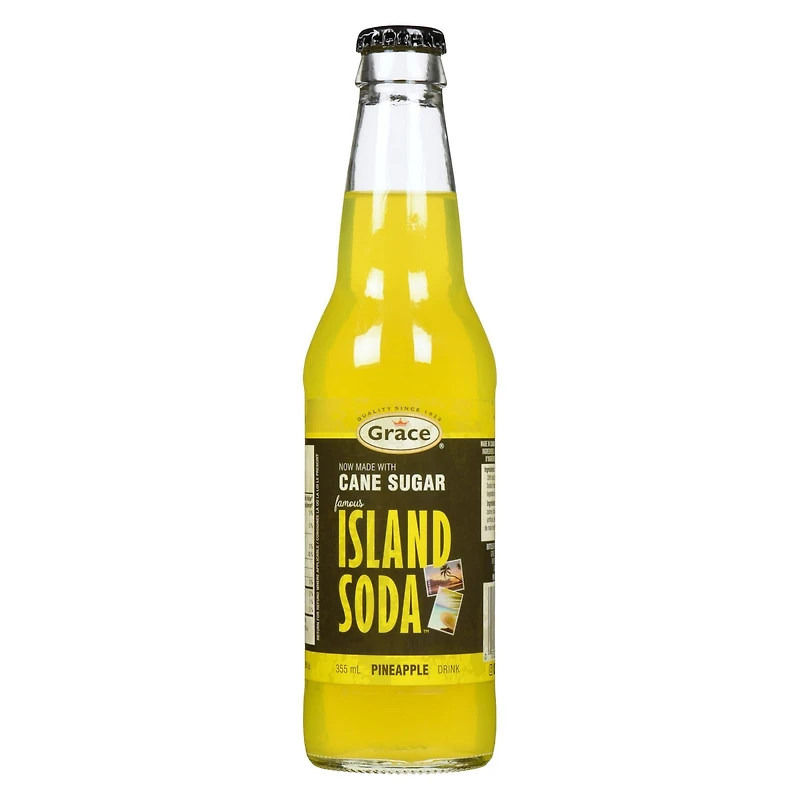 Boisson à l'ananas Island Soda de Grace, 355ml Bouteille