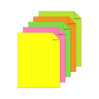 Astrobrights Coloured Cardstock, "Neon" 5-Colour Assortment, 8.5” x 11”, 65 lb, 50 Sheets