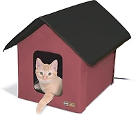 K&H Maison rouge chauffante extérieure pour chats